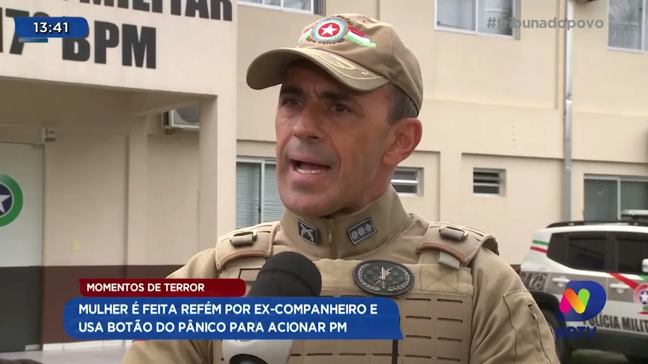 Momentos de terror: mulher é feita refém por ex-companheiro e usa botão do pânico para acionar PM