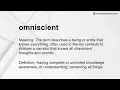 omniscient Meaning