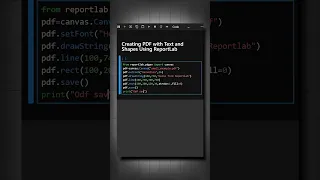 Creating PDF with Text and Shapes Using ReportLab