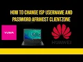 how to change isp username and password Afrihost clientzone