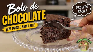 👉 BOLO DE CHOCOLATE MOLHADINHO SEM LEITE E SEM OVOS !! SUPER FÁCIL