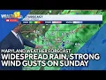 Maryland weather forecast Strong wind gusts rain across Baltimore region on Sunday
