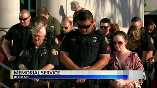 Memorial service for Biloxi Mississippi fallen officer