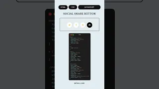 Social Share Buttons HTML CSS JavaScript