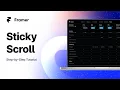 How to make a Sticky Scroll Interaction on Framer