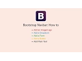 Bootstrap Navbar Add a logo dropdown button form and plain text