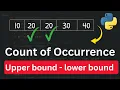Binary Search Tutorial Count Occurrences Using Lower and Upper Bound Python