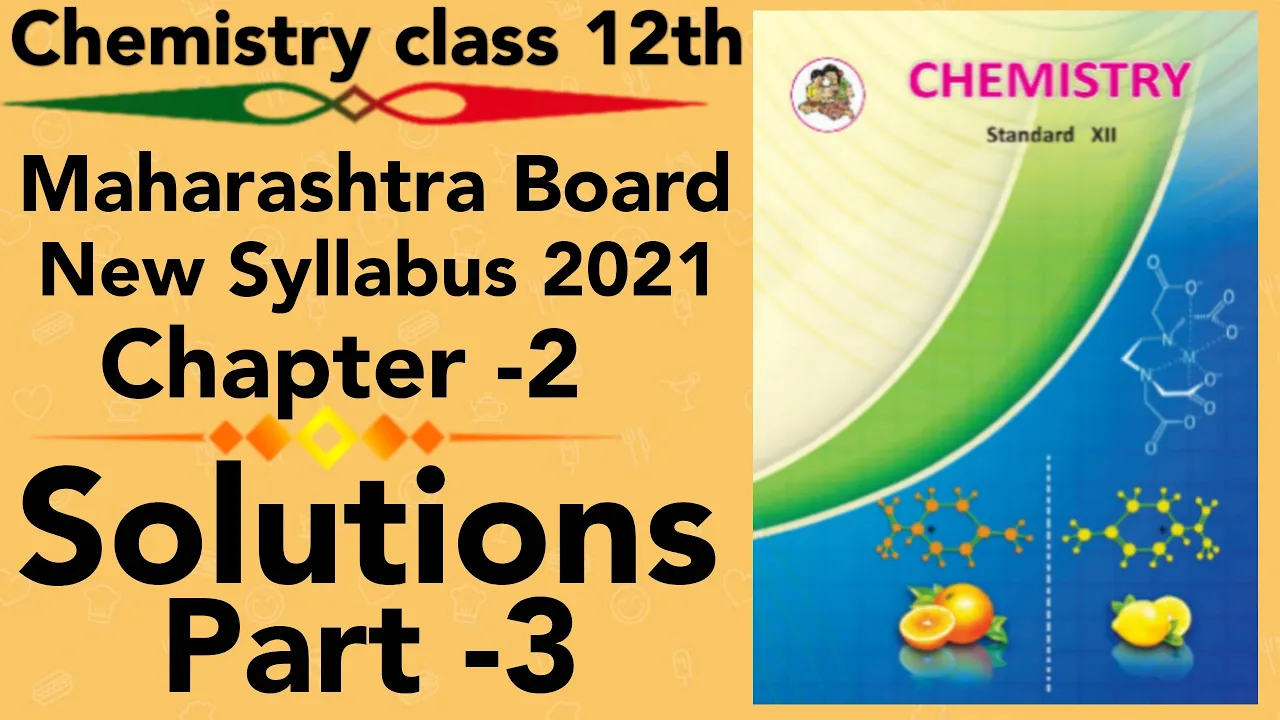 part-3 ch-2 Solutions class 12 science new syllabus maharashtra board 2021 HSC van't Hoff factor i