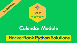 HackerRank Calendar Module problem solution in Python Python solutions Programmingoneonone