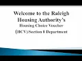 Raleigh Housing Authority - Housing Choice Voucher Presentation