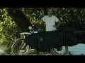 Harrison Roach Java surf trip on a DT motorcycle