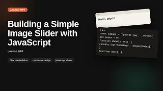 Building a Simple Image Slider with JavaScript JavaScript Tutorial for Beginners