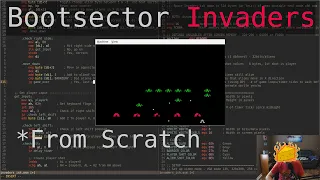 Bootsector Game From Scratch - Space Invaders x86 asm