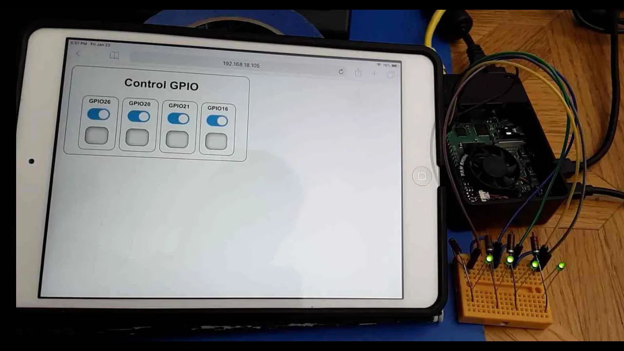 Web server to control GPIO on a Raspberry Pi with websockets (see description for important notes)