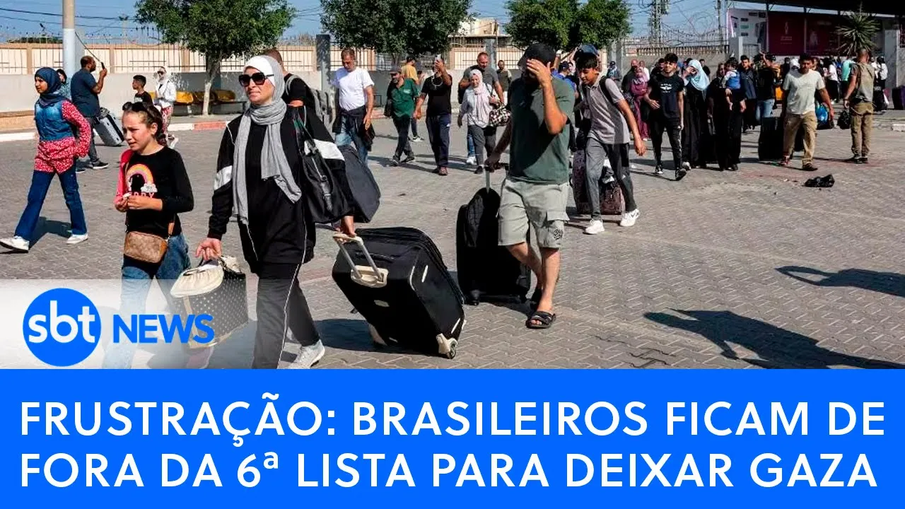 ????Brasil Agora: Frustração: brasileiros ficam de fora da 6ª lista para deixar Gaza | SBT AO VIVO
