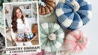 Crochet Gingham & Checker Pumpkins | Easy Fall Crochet Tutorial