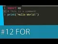 PYTHON 3 TUTORIAL - LOOPS THE FOR LOOP