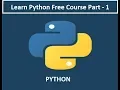 Learn Python-Full course for Beginners-Part 1