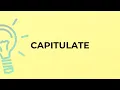 What is the meaning of the word CAPITULATE
