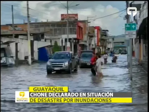 Chone declarado en situación de desastre por inundaciones