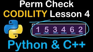 Permutation Array Check in Python and C Codility Solutions