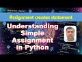 Simple Assignment in Python Explained Operator Variables References