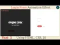 Animation Login Form UI Design With HTML CSS JS Online Codes