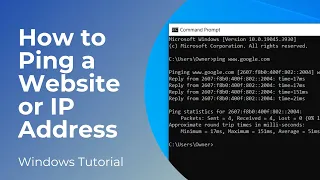 How to Ping a Website or IP Address Using Command Prompt