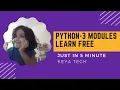 Python-3 modules Learn in just 5 minutes Learning python built-in modules