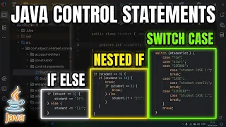control statements in java if else else-if switch
