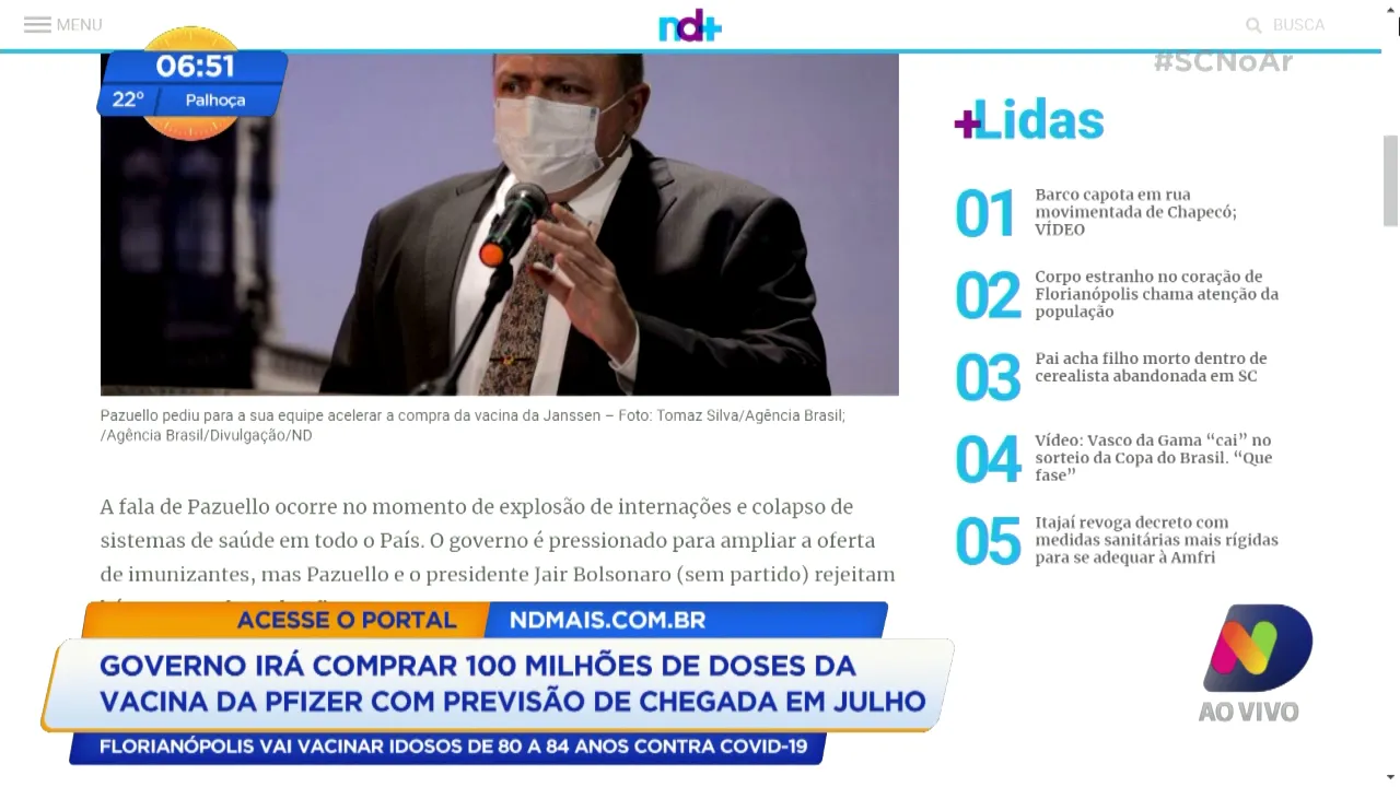 Governo irá comprar 100 milhões de doses da vacina da Pfizer com previsão de chegada em julho