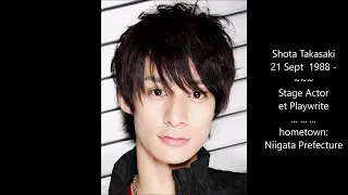 [JAPAN]  Shota Takasaki Tribute - Stage Actor et Playwrite