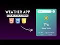 Weather App using HTML CSS Javascript Javascript Projects 2024