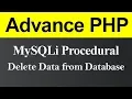 Delete Data from Database MySQLi Procedural in PHP Hindi
