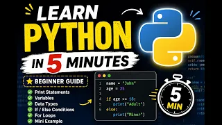 Python for Beginners in 5 Minutes Learn Python Basics