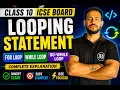 Looping Statements Class 10 ICSE Board for loop while loop do while loop By Sagar