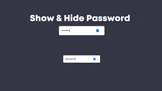 Hide or Show Password using HTML CSS JavaScript CC