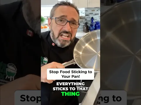 Stop Food Sticking to Stainless Steel Pans! #chefdez #cooking #stainlesssteelpan #stainlesssteel