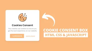 Cookie Consent Box using HTML CSS JavaScript Learn to Set Cookies to the User Browser