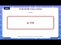 Synonym Challenge Similar Words Quiz Practice