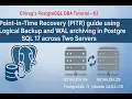 Point-in-Time Recovery PITR guide using Physical Backup and WAL archiving in PostgreSQL Two Server