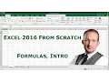 Excel 2016 from Scratch - Formulas