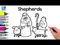How to Draw the Nativity Shepherds and Sheep Real Easy