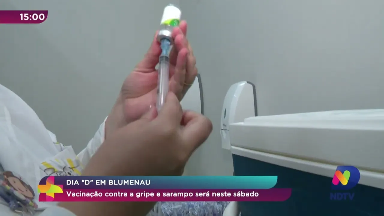 Dia "D" em Blumenau: vacinação contra a gripe e sarampo será neste sábado