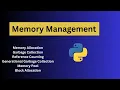Memory management in python Malayalam Garbage collection Reference count Generational