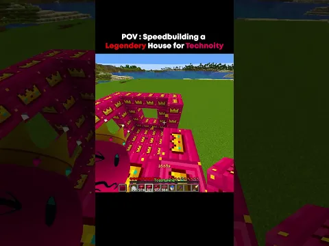 Speedbuilding a Legendery House for Technoity #minecraft #usa