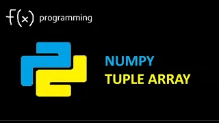 Python Numpy Tuple Array