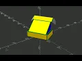 OpenSCAD animated folding box sequence using recursive algorithm