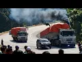Lagu Mundur‼️Rombongan Trailer Aneh Bermuatan ||Truck Mundur ganjal Terbang