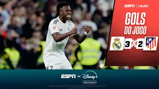 COM GOLAÇOS DE VINICIUS JR. E VALVERDE, REAL MADRID VENCE O ATLÉTICO DE MADRID | GOLS DA PARTIDA